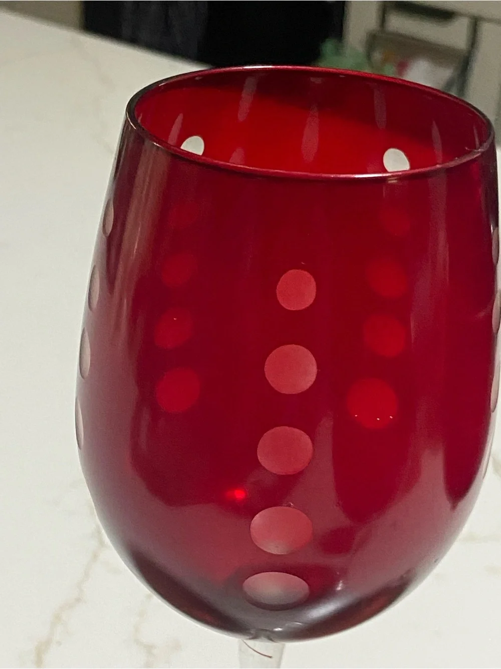 MIKASA 4PC. RUBY Tall HOLIDAY Pedestal Wine Glass